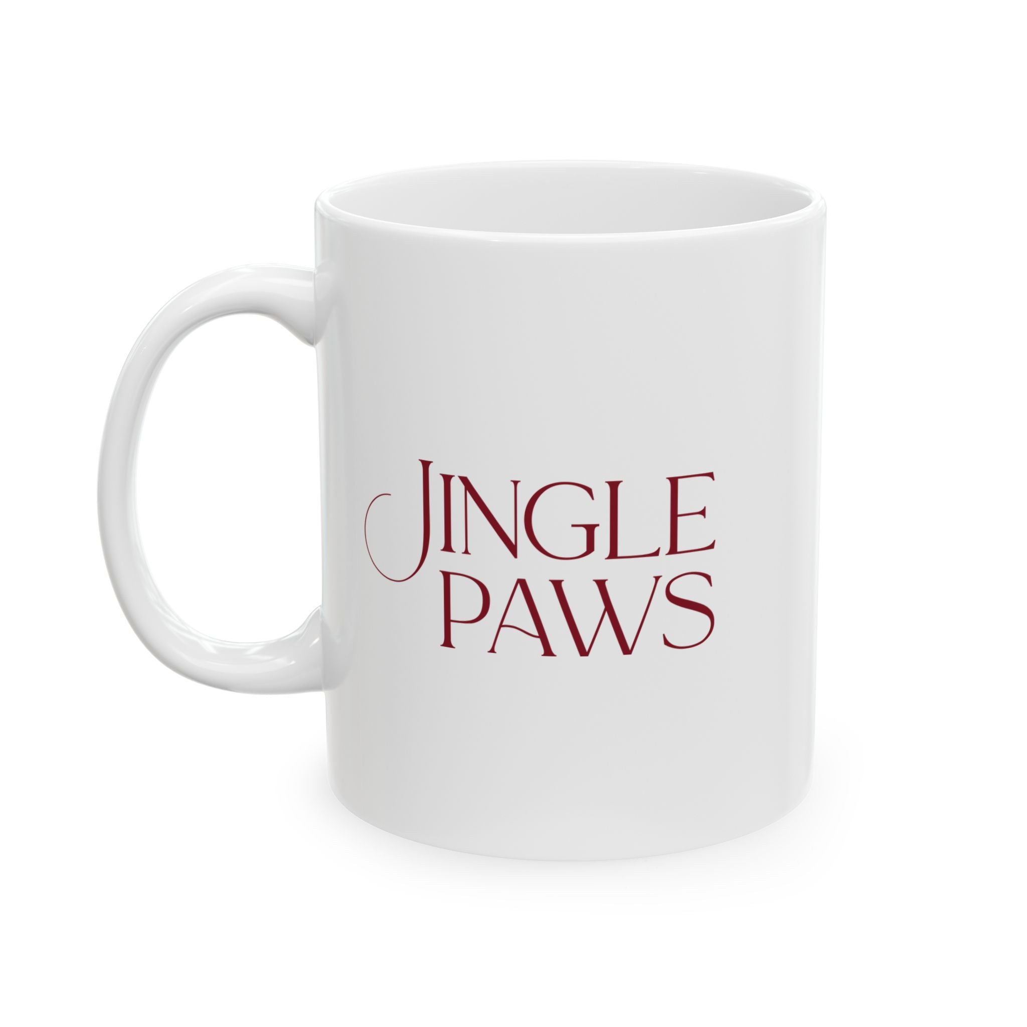Jingle Paws Ceramic Mug — Cute Holiday Coffee Cup (11oz & 15oz)