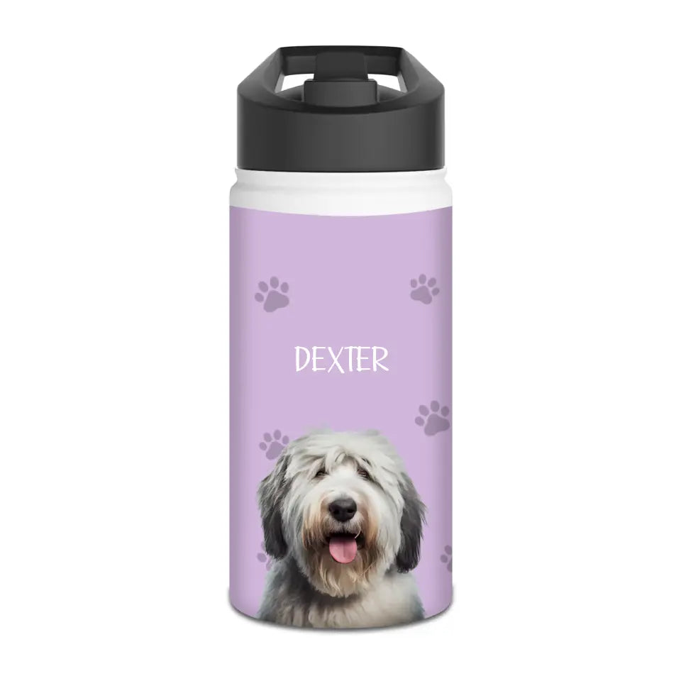 Customized Pet Photo Stainless Steel Water Bottle at Best Price in US - Shaggy Chic