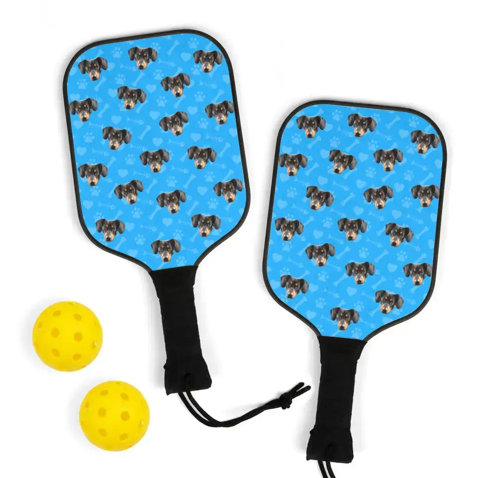 Custom Personalized Photo Dog Pickleball Kit Printify