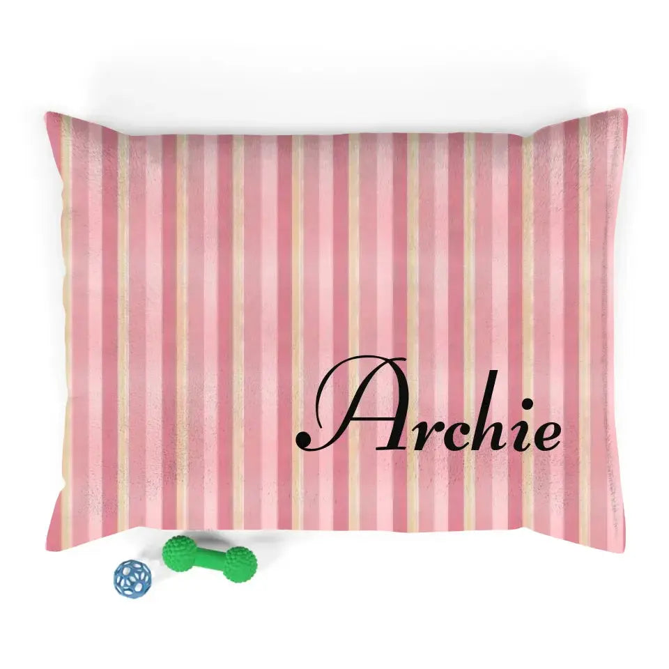 Personalized Dog Name , Pet Bed Holiday Patterns Printify