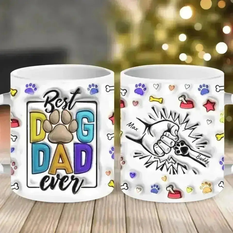Best Dog Dad Ever Personalized Mug - Shaggy Chic
