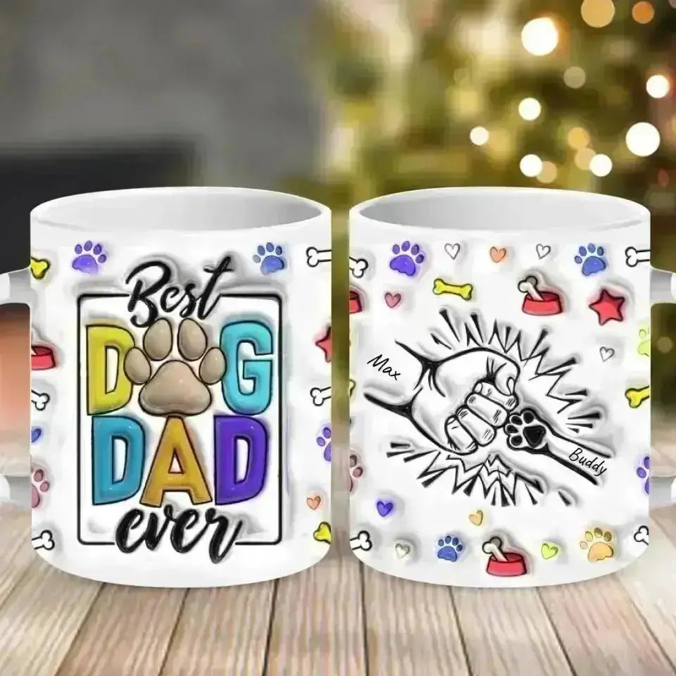 Best Dog Dad Ever Personalized Mug - Shaggy Chic