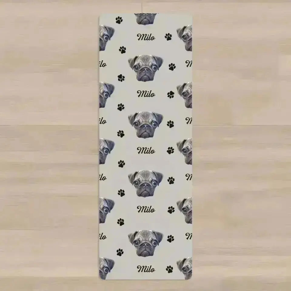 Custom Personalized Pet Photo Yoga Mat - Shaggy Chic