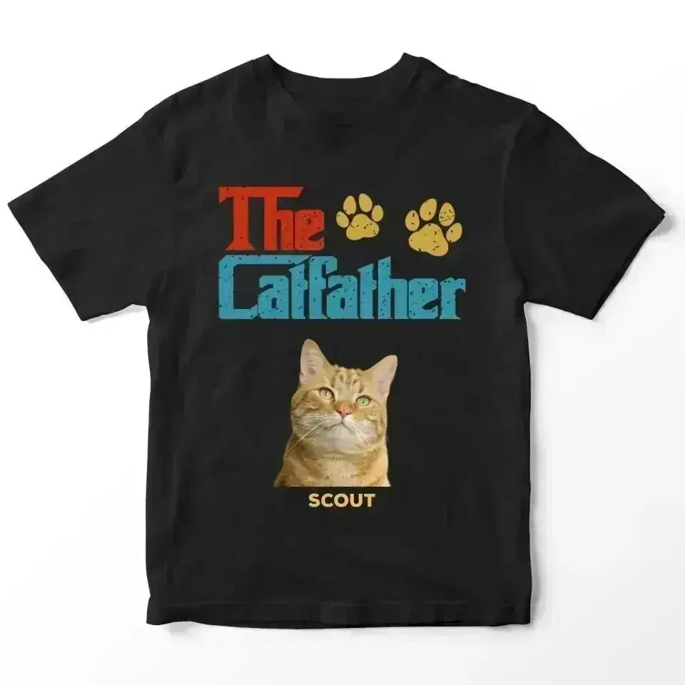 Custom Personalized Photo - The Cat Father T-Shirt - Shaggy Chic