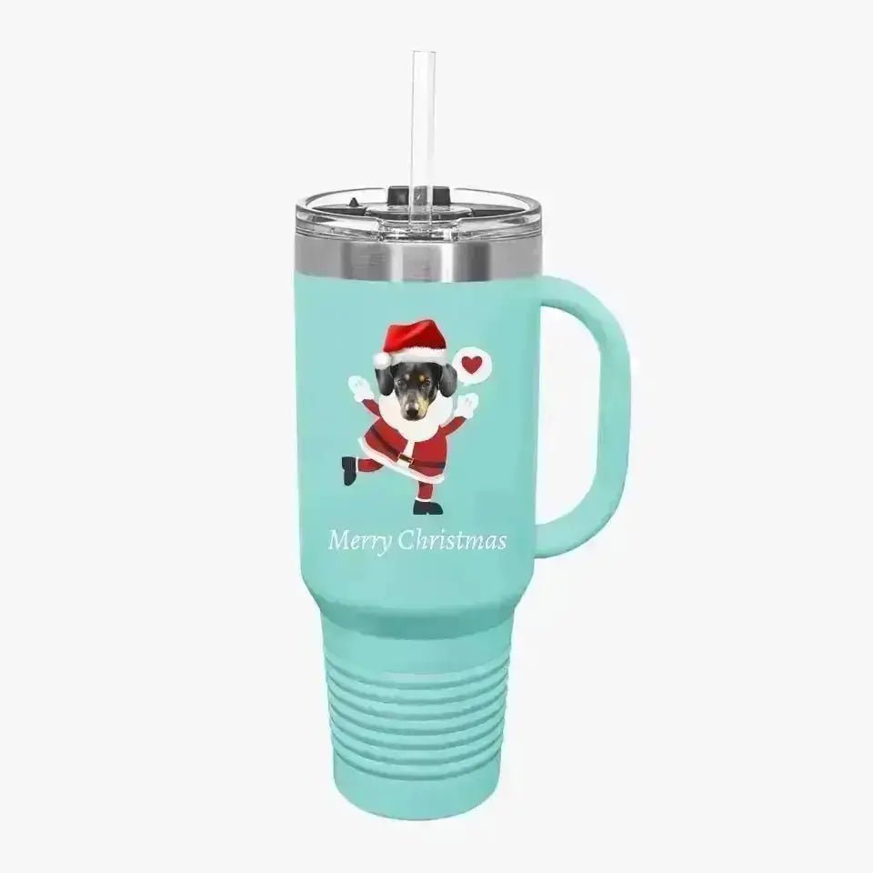 Christmas Dog Photo Insulated Travel Mug, 40oz - Shaggy Chic