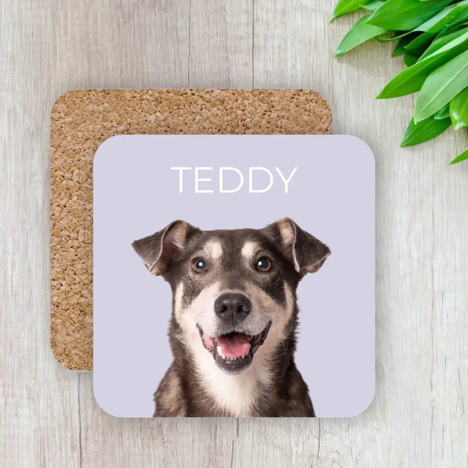 Custom Coasters Using Pet Photo & Name - Gifts for Pet Lovers - Shaggy Chic
