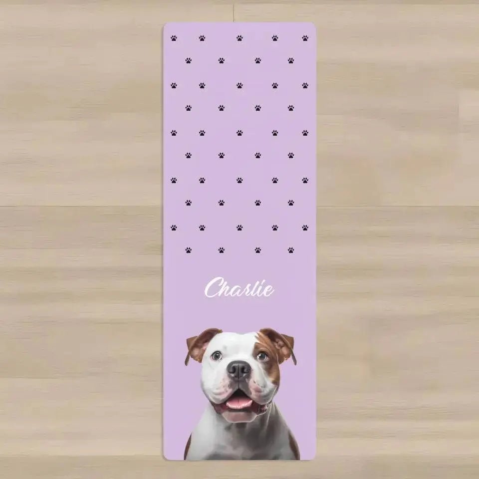 Custom Personalized Dog Photo Yoga & Pilates Mat - Shaggy Chic