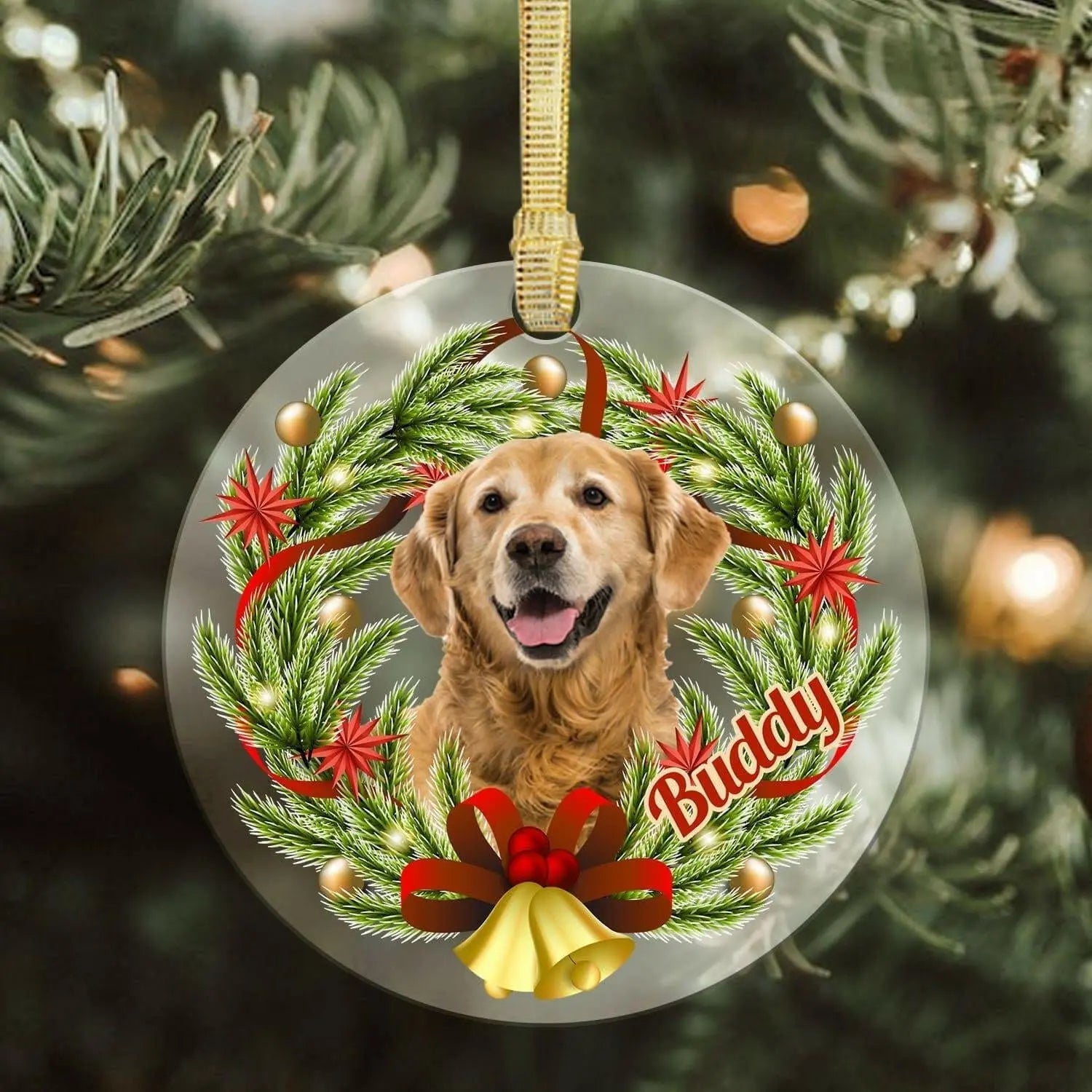 Custom Personalized Pet Photo - Acrylic Ornaments - Shaggy Chic