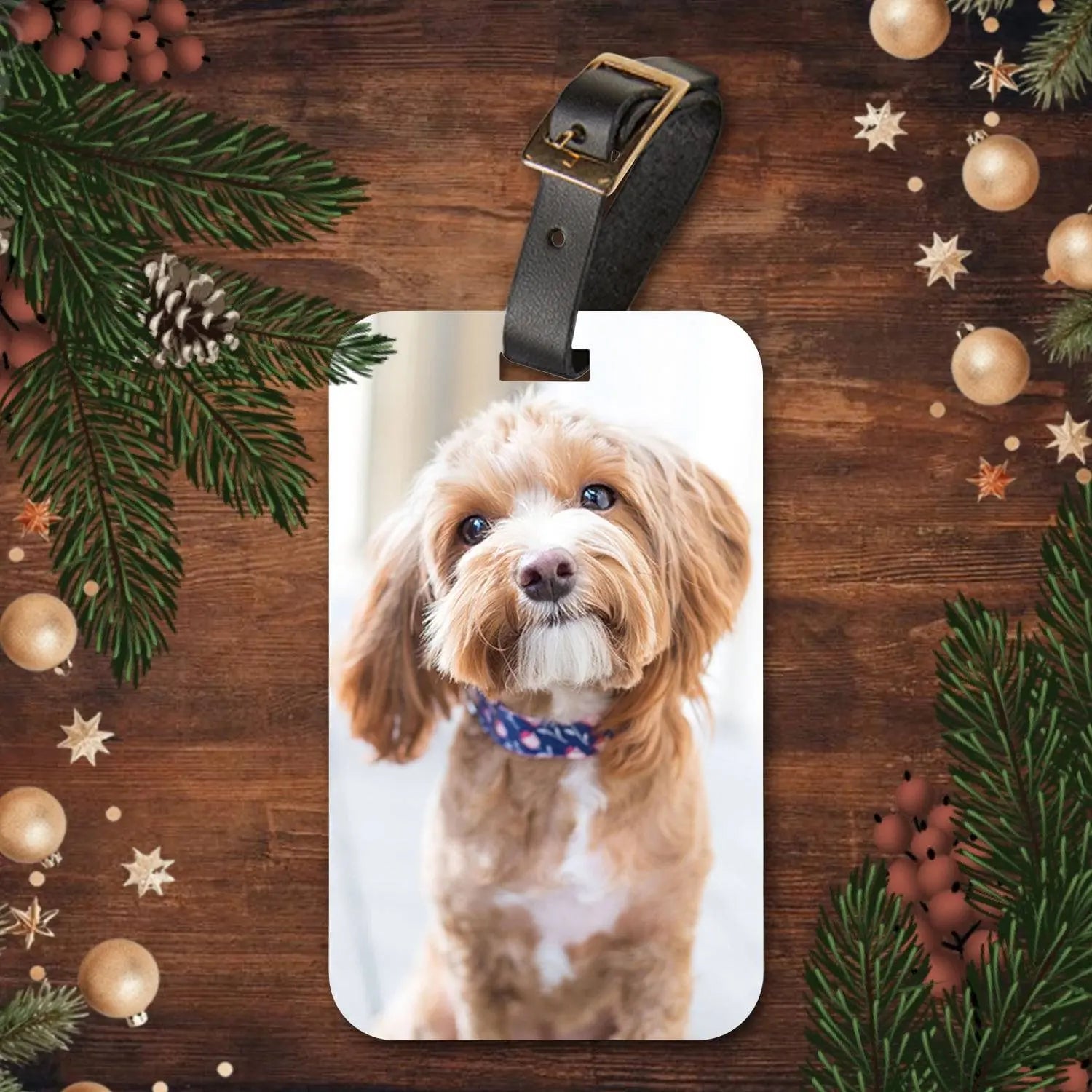 Custom Personalized Pet Photo Luggage Tags - Shaggy Chic