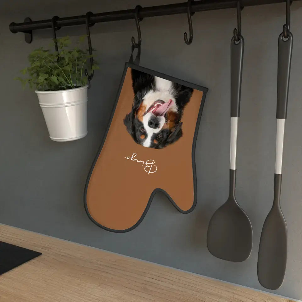 Custom Personalized Pet Photo Oven Glove - Gift for Pet Lovers - Shaggy Chic