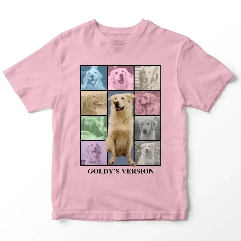 Custom Pet Photo Collage T-Shirt - Shaggy Chic
