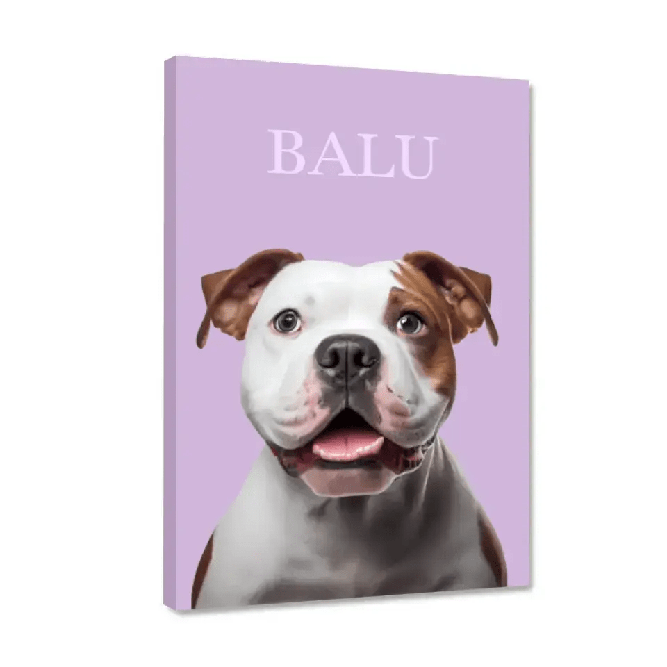 Custom Pet Photo Framed Canvas - Shaggy Chic