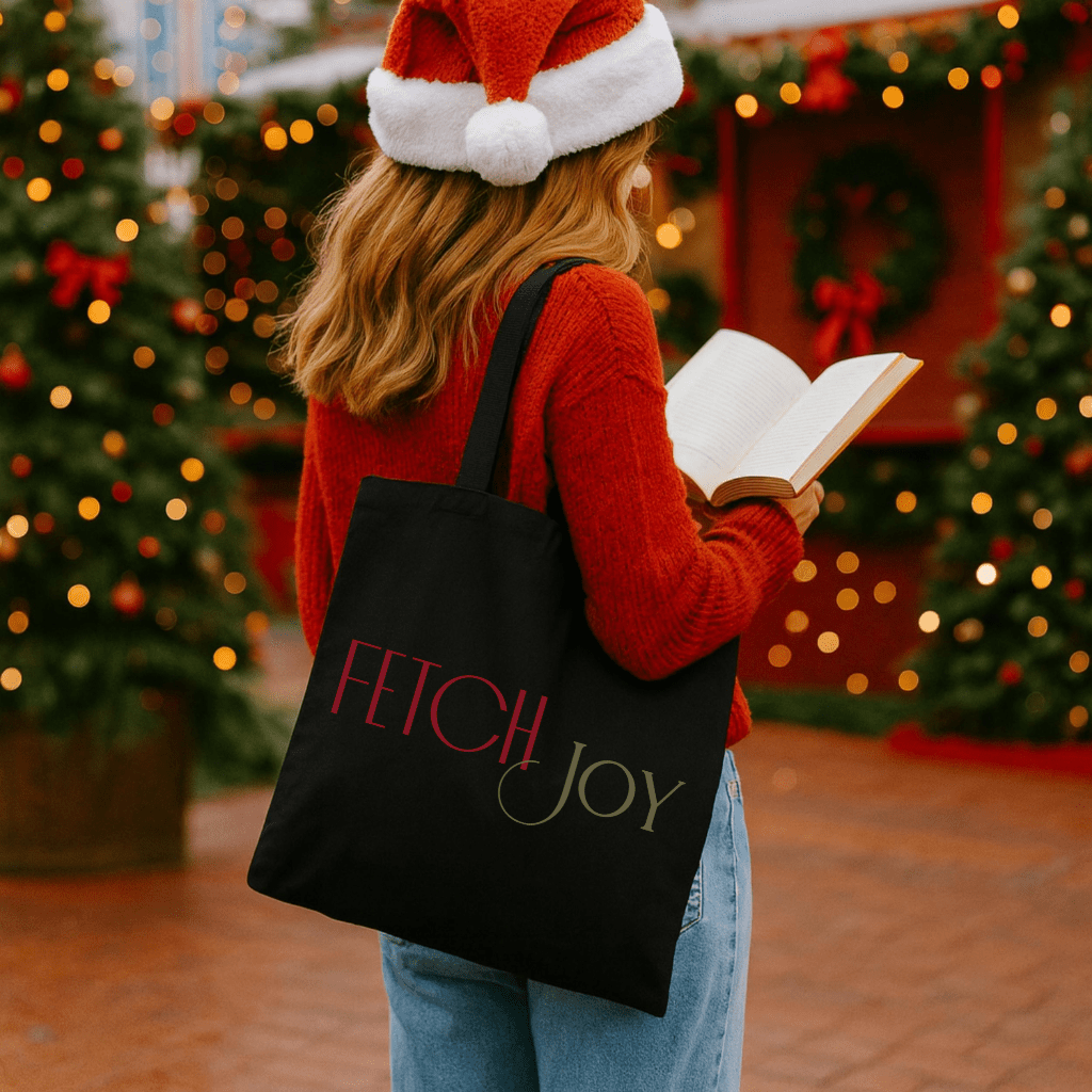 Fetch Joy Canvas Tote Bag – Dog Lover Reusable Market Bag - Shaggy Chic