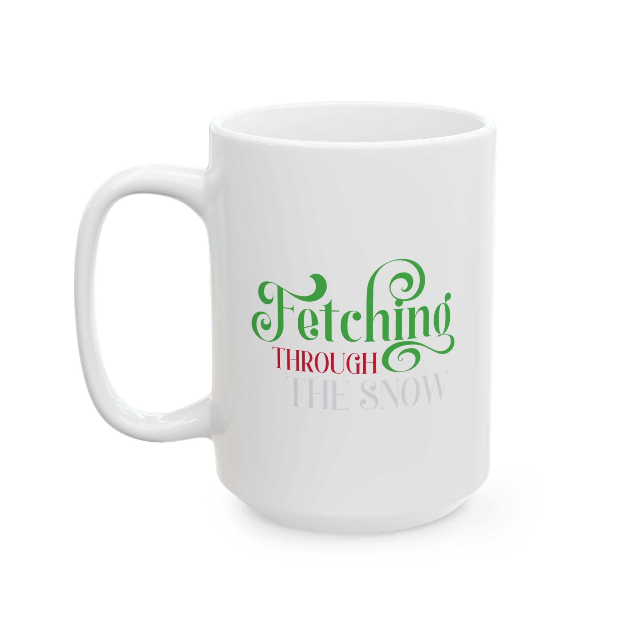 Fetching Through the Snow Ceramic Mug — Colorful Coffee Cup (11oz/15oz) - Shaggy Chic