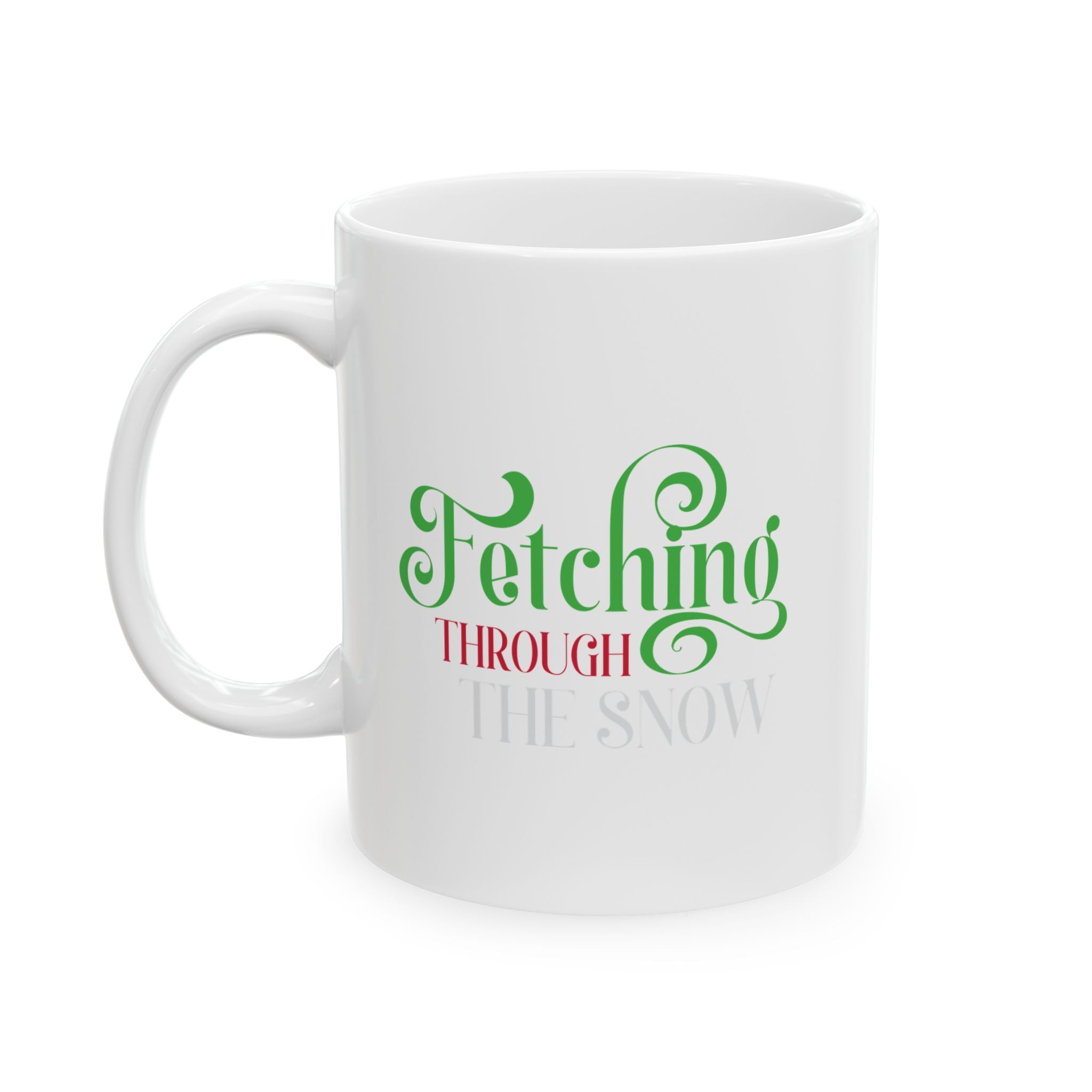 Fetching Through the Snow Ceramic Mug — Colorful Coffee Cup (11oz/15oz) - Shaggy Chic
