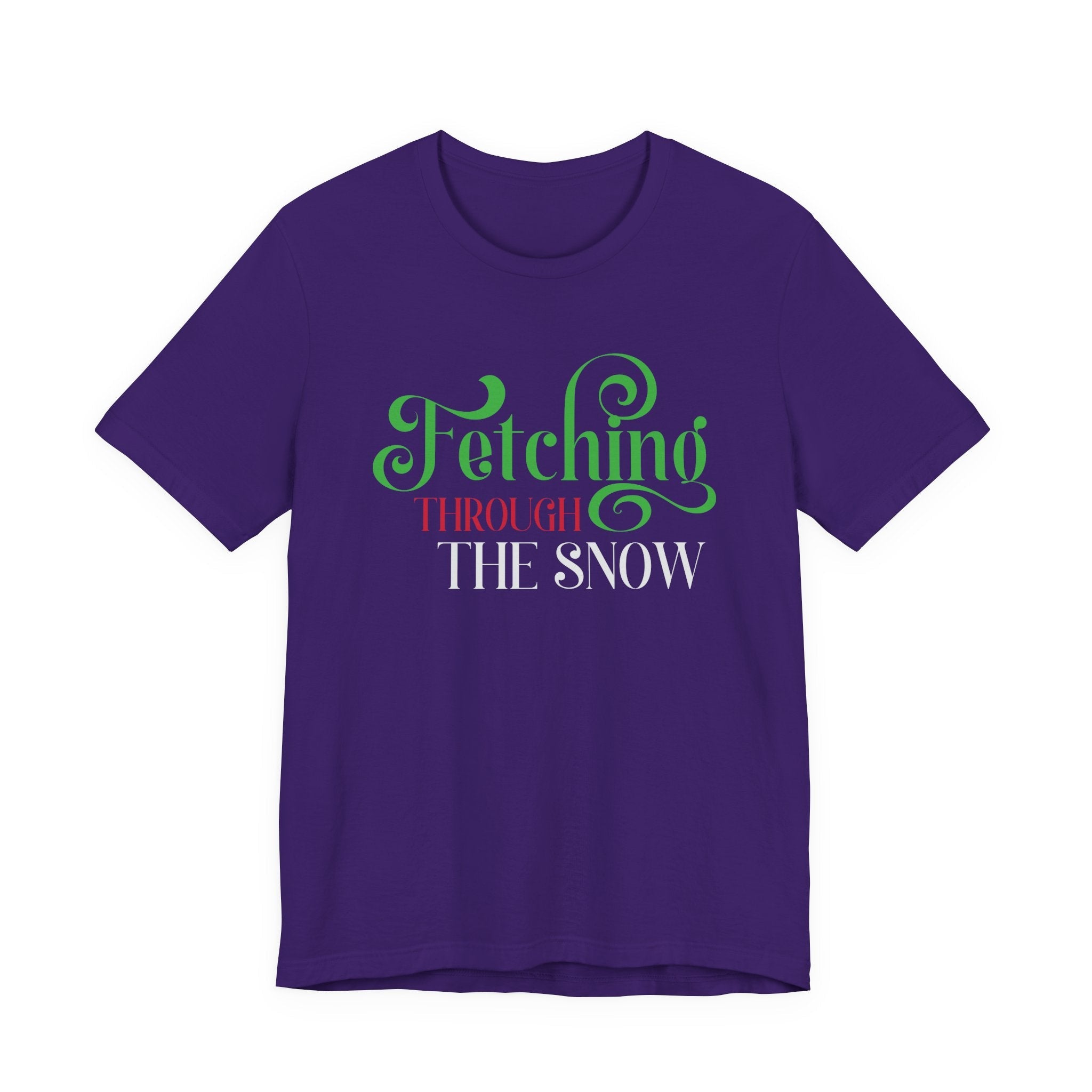 Fetching Through the Snow T-Shirt — Holiday Dog Lover Tee - Shaggy Chic
