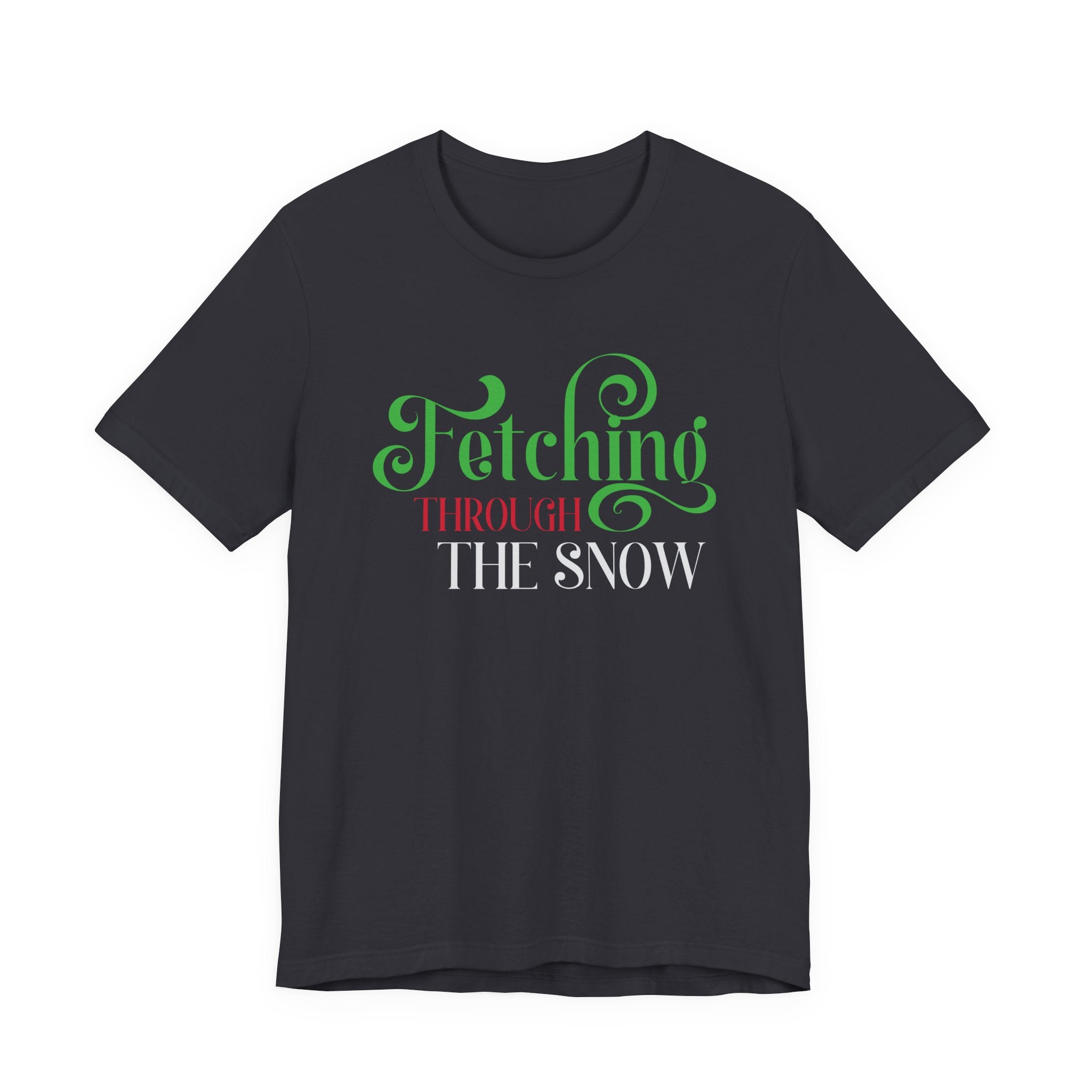 Fetching Through the Snow T-Shirt — Holiday Dog Lover Tee - Shaggy Chic