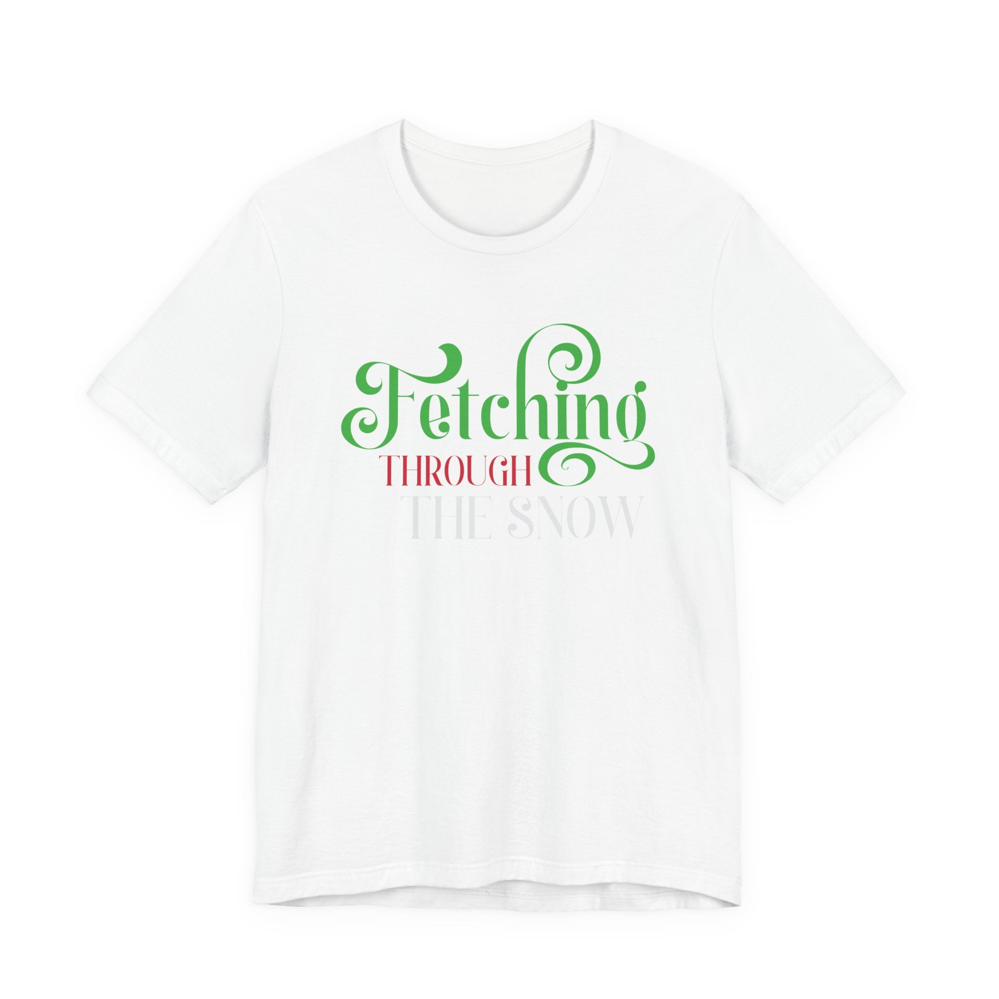 Fetching Through the Snow T-Shirt — Holiday Dog Lover Tee - Shaggy Chic