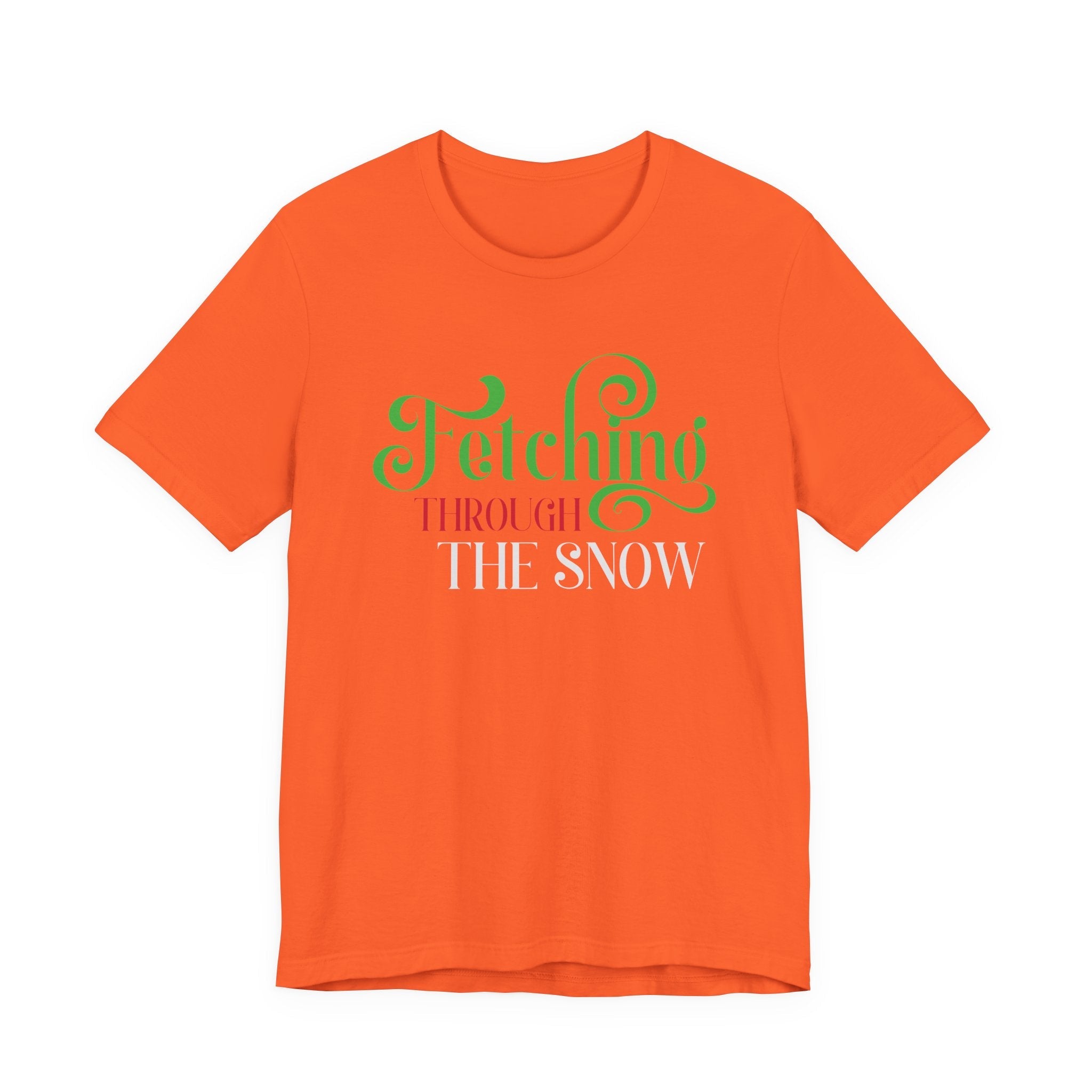 Fetching Through the Snow T-Shirt — Holiday Dog Lover Tee - Shaggy Chic