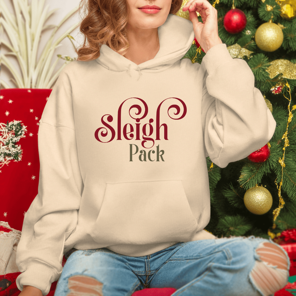 Funny Dog Vibes Hooded Sweatshirt - Holiday Mood Quotes - Shaggy Chic