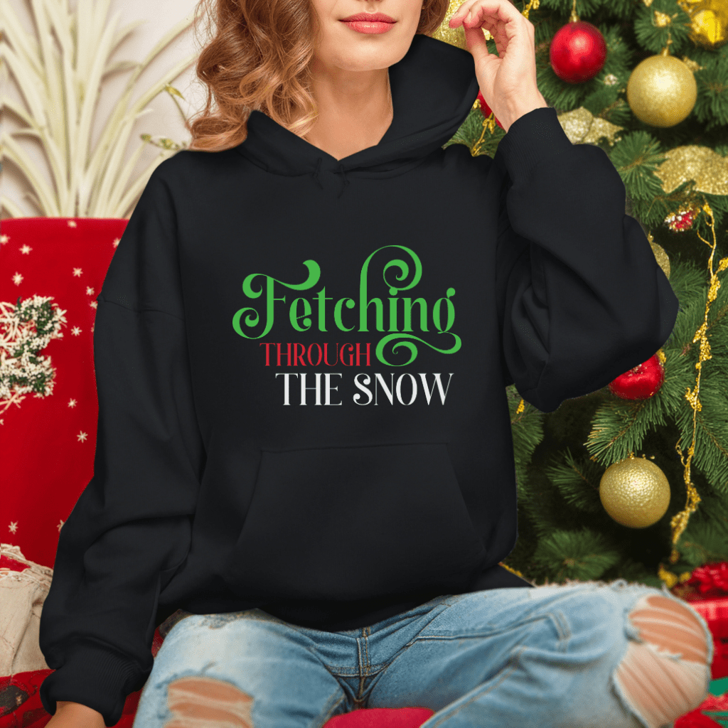 Funny Quote Dog Vibes Hoodie - Holiday Mood Apparel - Shaggy Chic