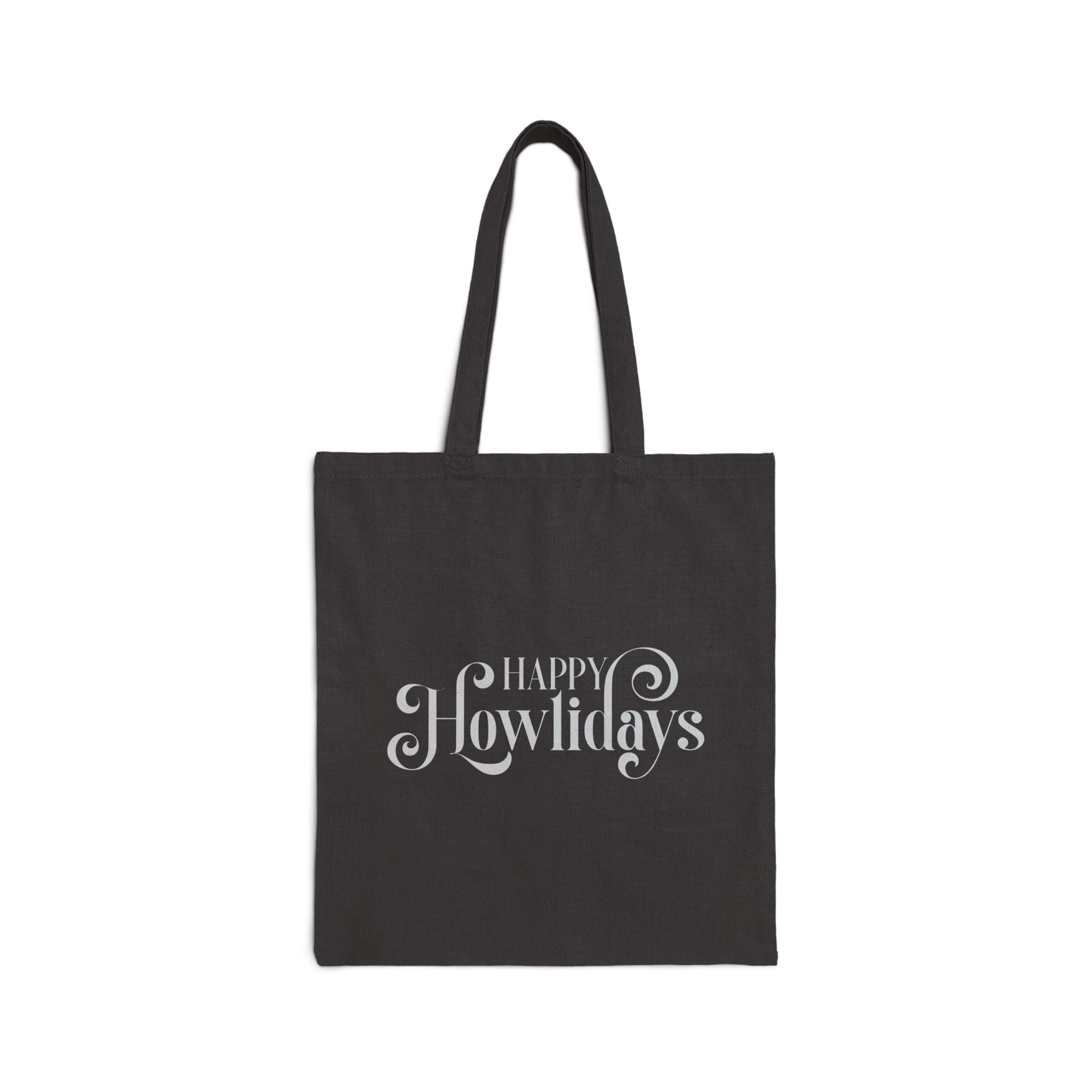 Happy Howlidays Canvas Tote — Holiday Dog Lover Gift Bag - Shaggy Chic