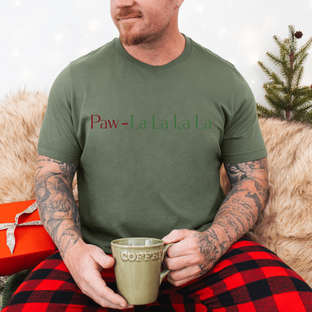 Paw - lalalala Tee – Cute Dog Christmas Song T-Shirt - Shaggy Chic