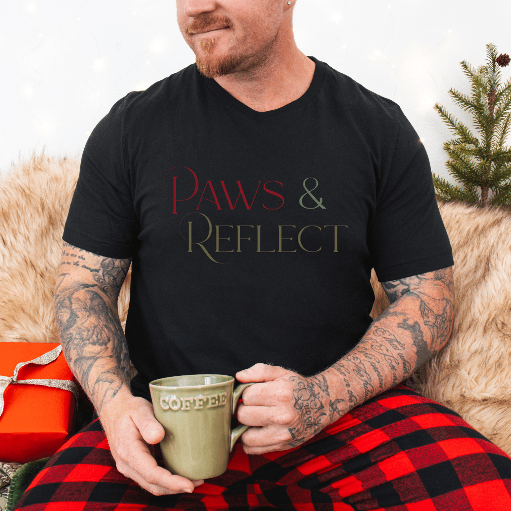 Paws & Reflect T‑Shirt — Minimal Pet Lover Tee - Shaggy Chic