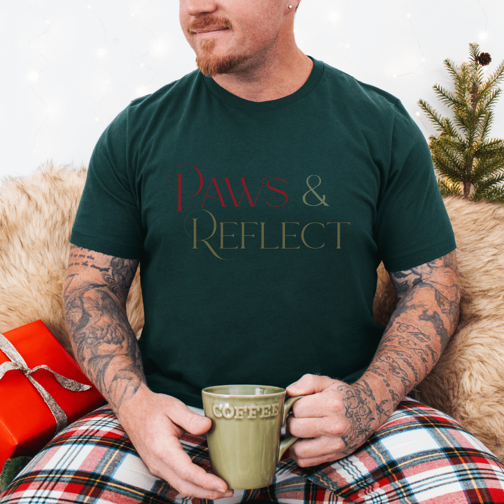 Paws & Reflect T‑Shirt — Minimal Pet Lover Tee - Shaggy Chic