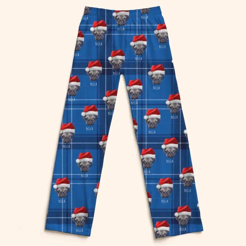 Personalized Dog Photo Kids Christmas Pajama Pants - Shaggy Chic