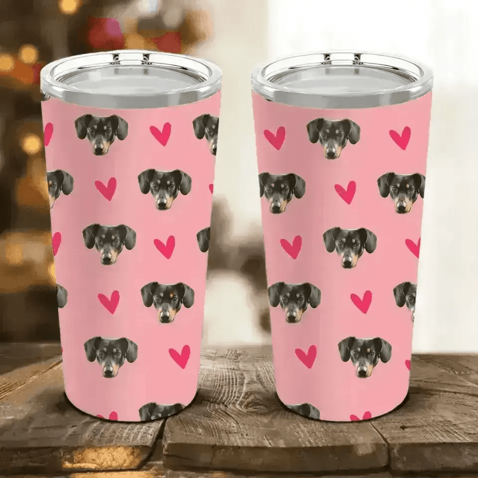Personalized Dog Photo Tumbler 20oz - Shaggy Chic