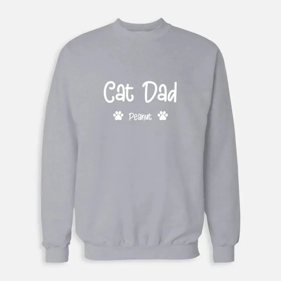 Personalized Gifts for Dad - Cat Dad Sweatshirt - Shaggy Chic