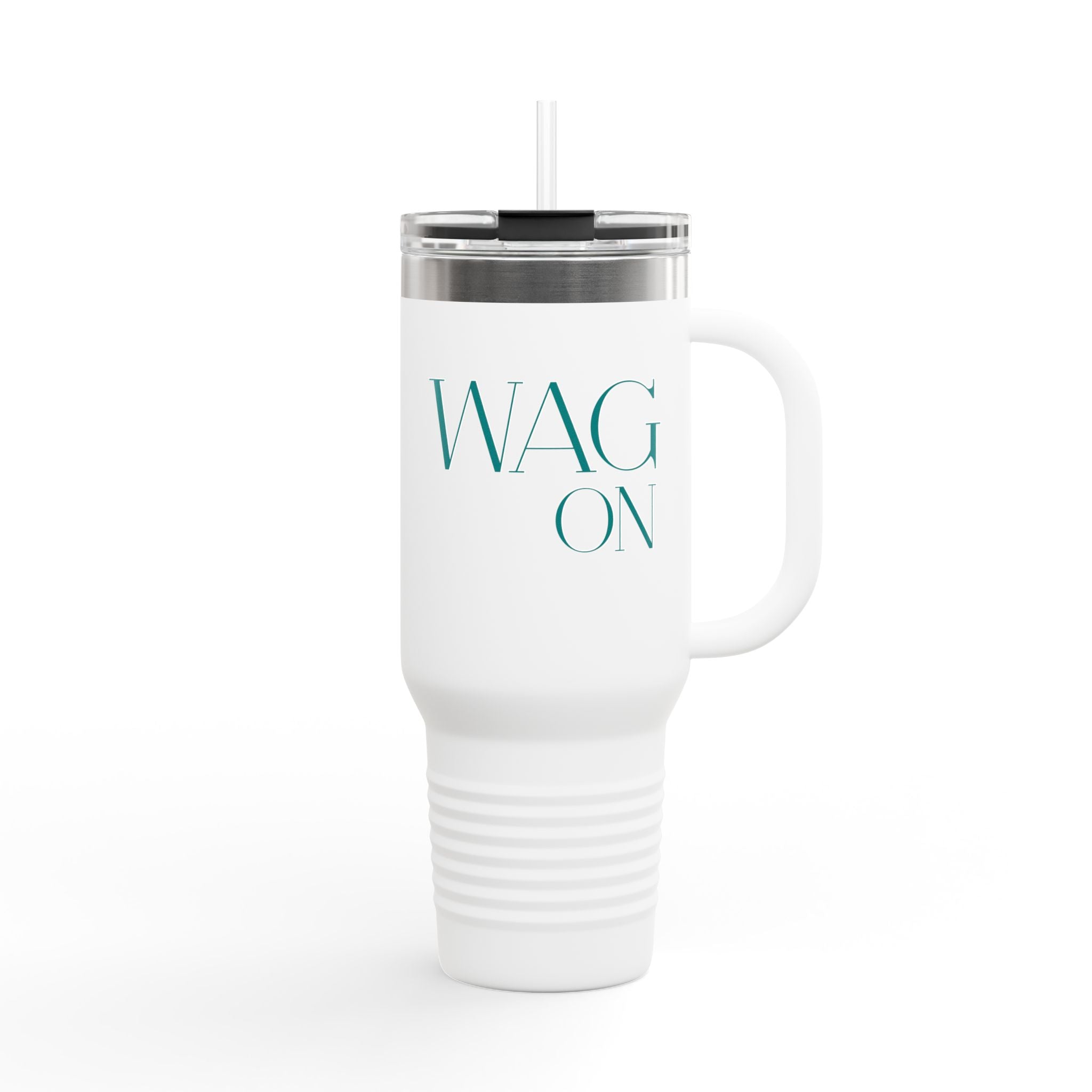 Personalized Insulated Travel Mug - 40oz "WAG ON" - Perfect for On - the - Go Coffee Lovers - Shaggy Chic