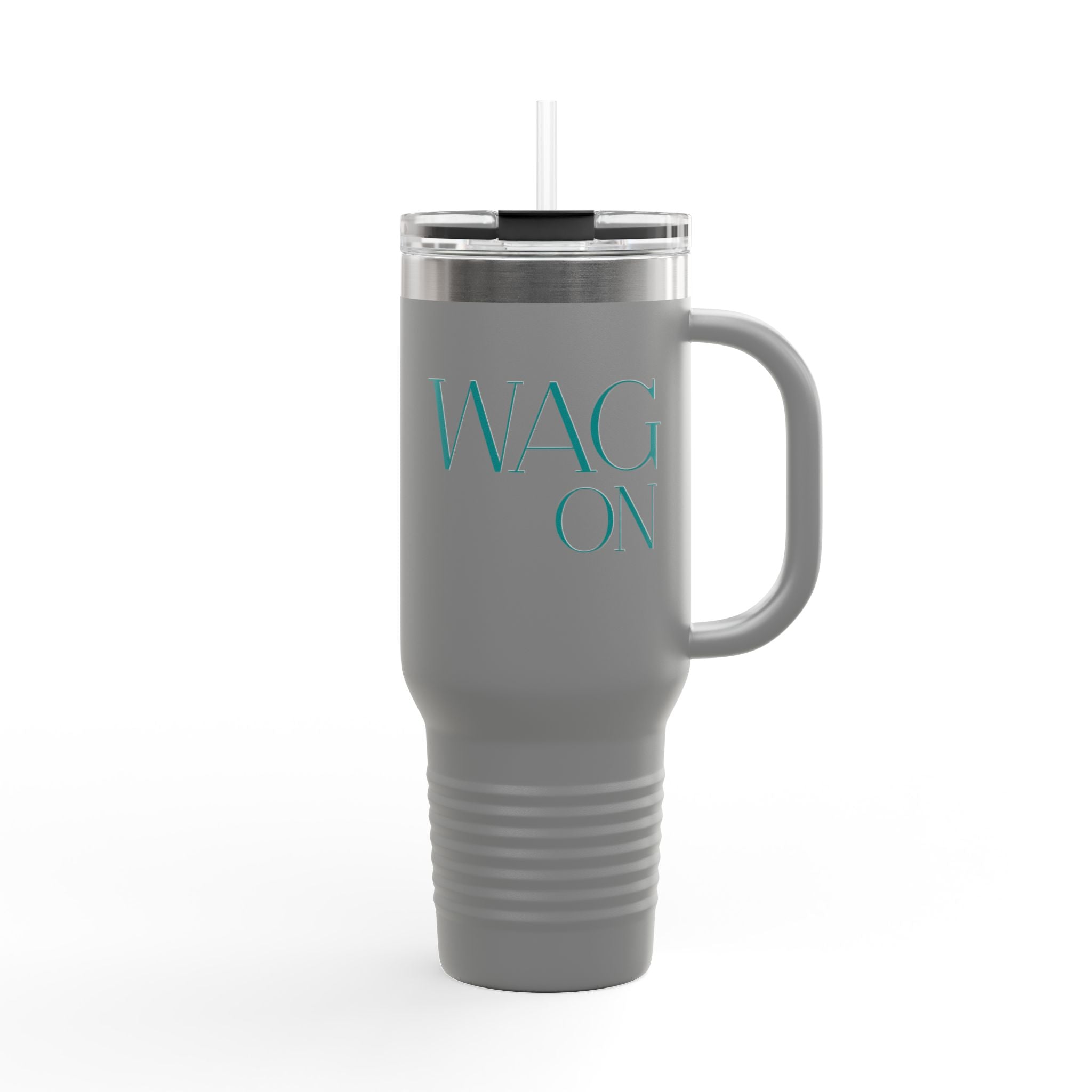 Personalized Insulated Travel Mug - 40oz "WAG ON" - Perfect for On - the - Go Coffee Lovers - Shaggy Chic