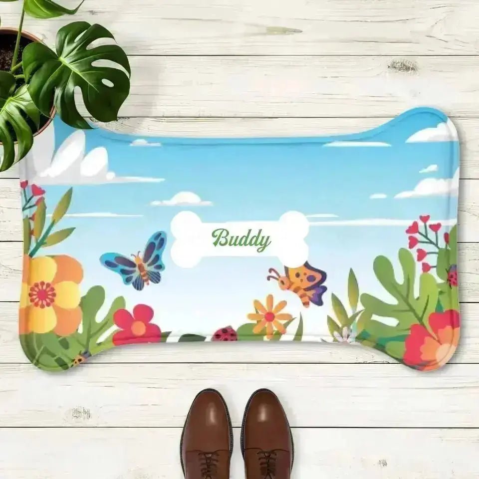 Personalized Pet Feeding Mat - Shaggy Chic