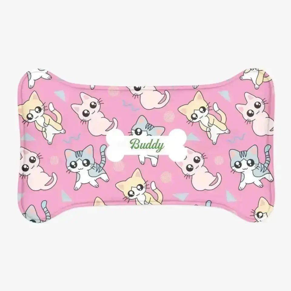 Personalized Pet Feeding Mat - Shaggy Chic