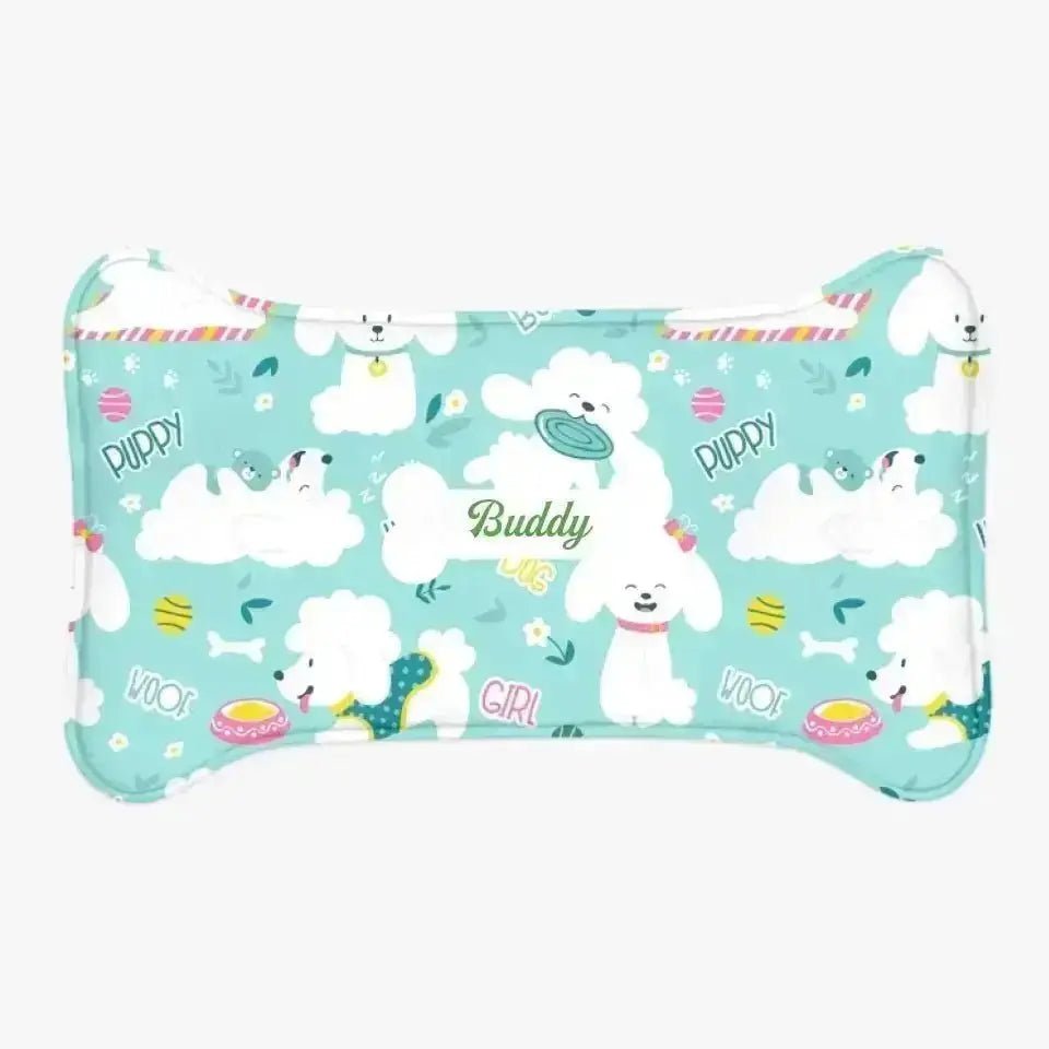 Personalized Pet Feeding Mat - Shaggy Chic