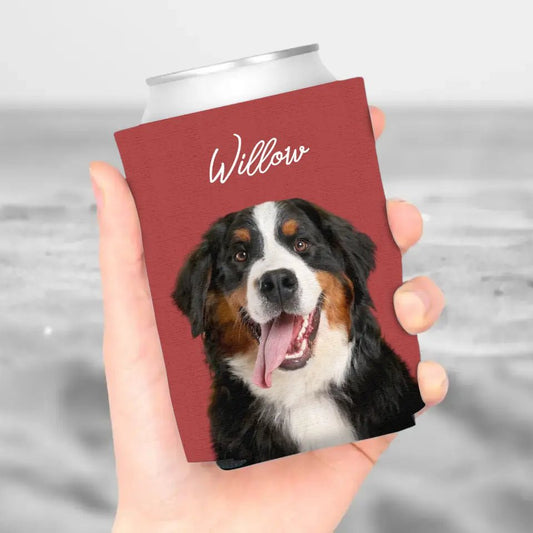 Personalized Pet Photo Can Cooler Online in USA - Shaggy Chic
