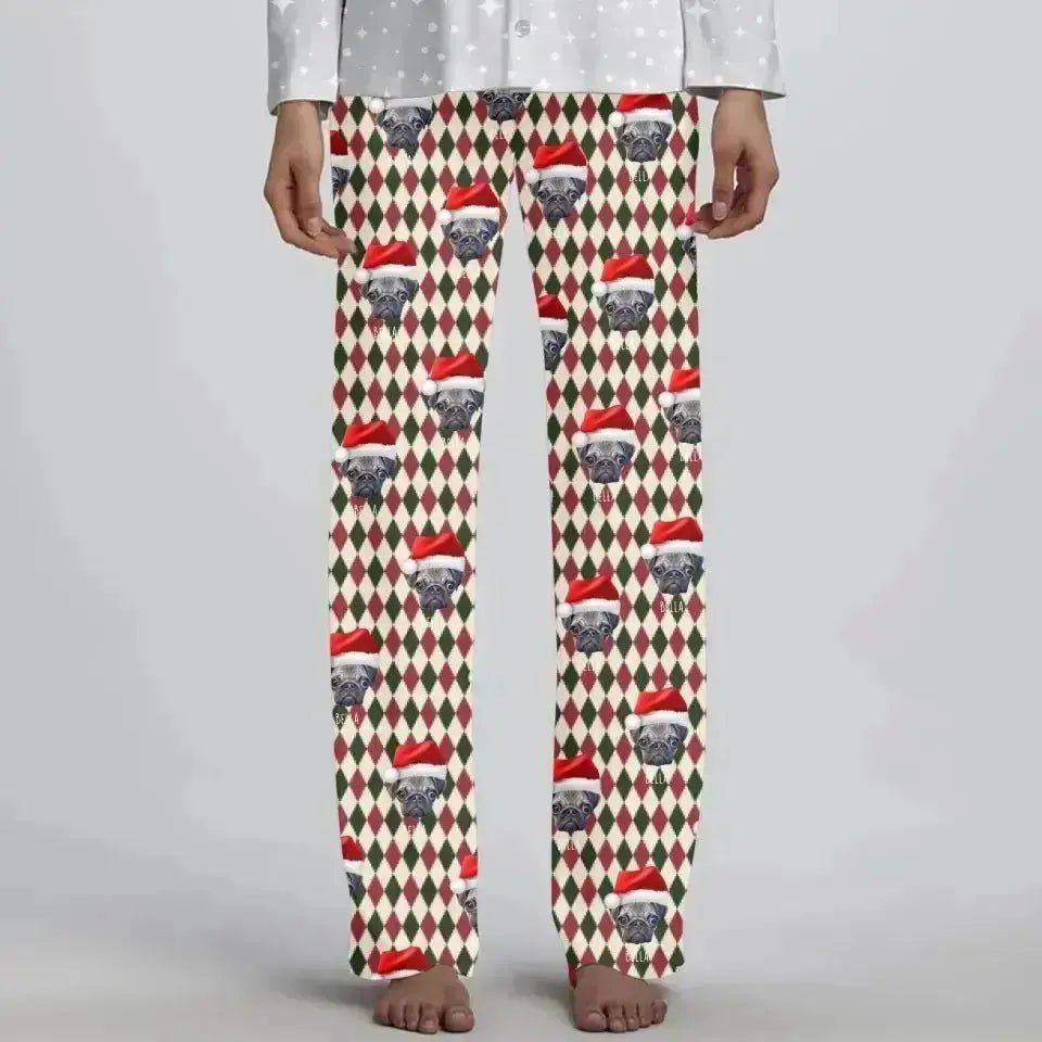 Personalized Pet Photo Women's Christmas Pajama Pants - Shaggy Chic