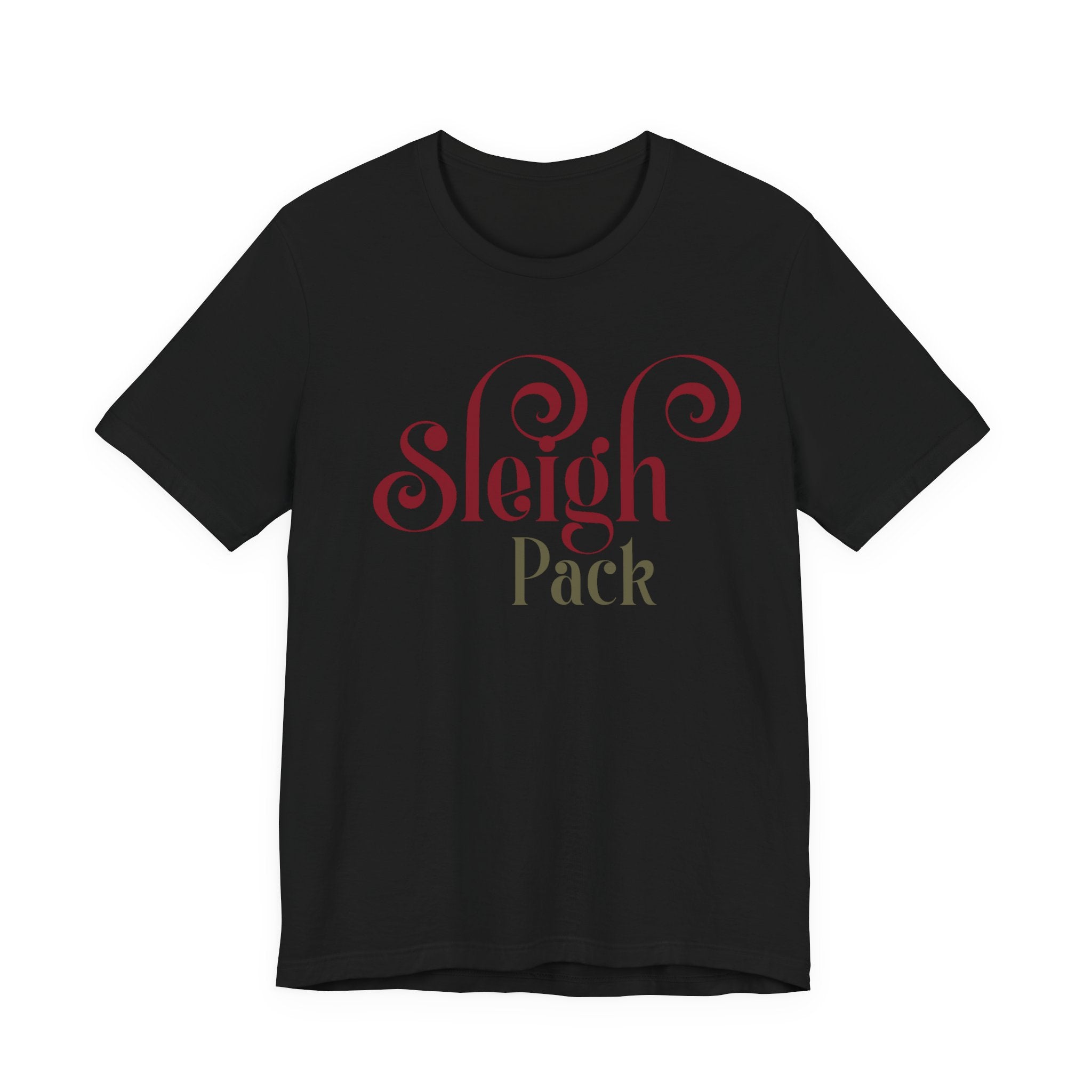 Sleigh Pack T‑Shirt — Retro Script Holiday Tee - Shaggy Chic