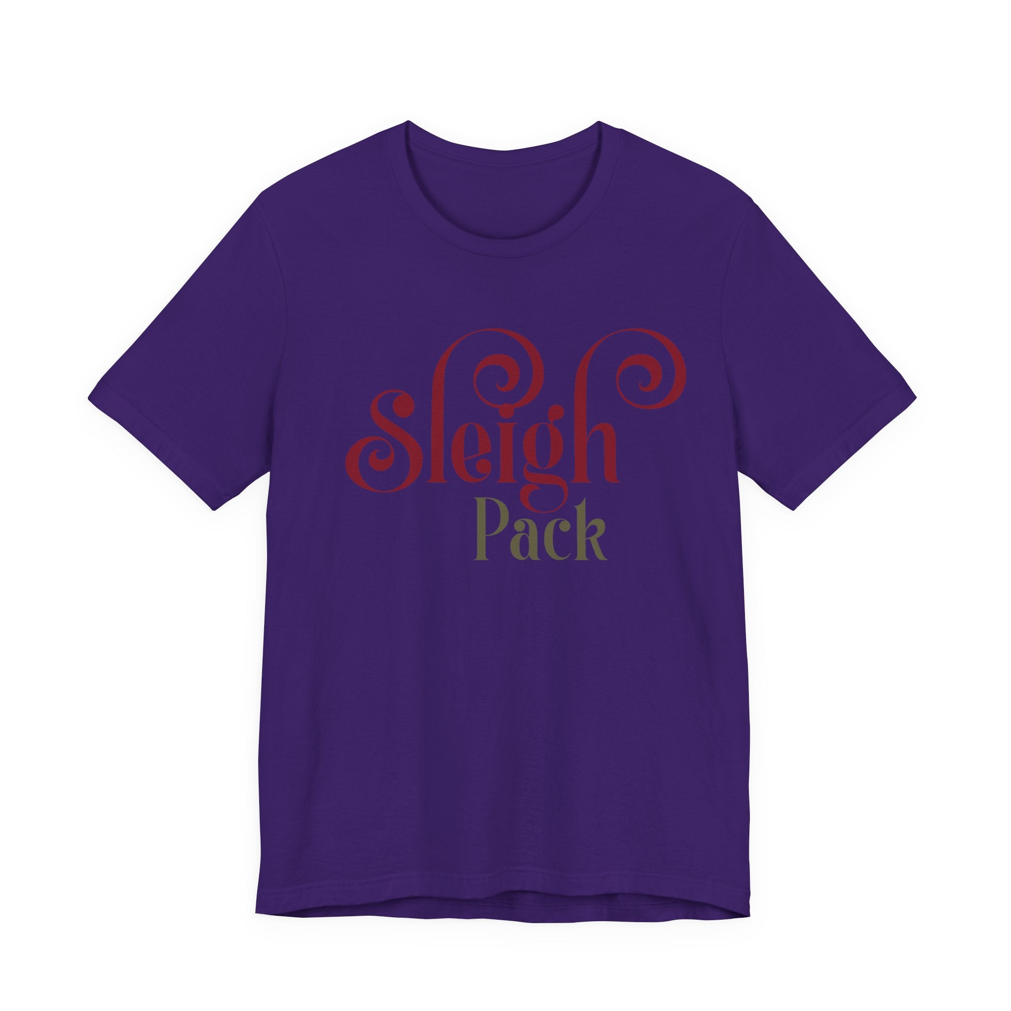 Sleigh Pack T‑Shirt — Retro Script Holiday Tee - Shaggy Chic