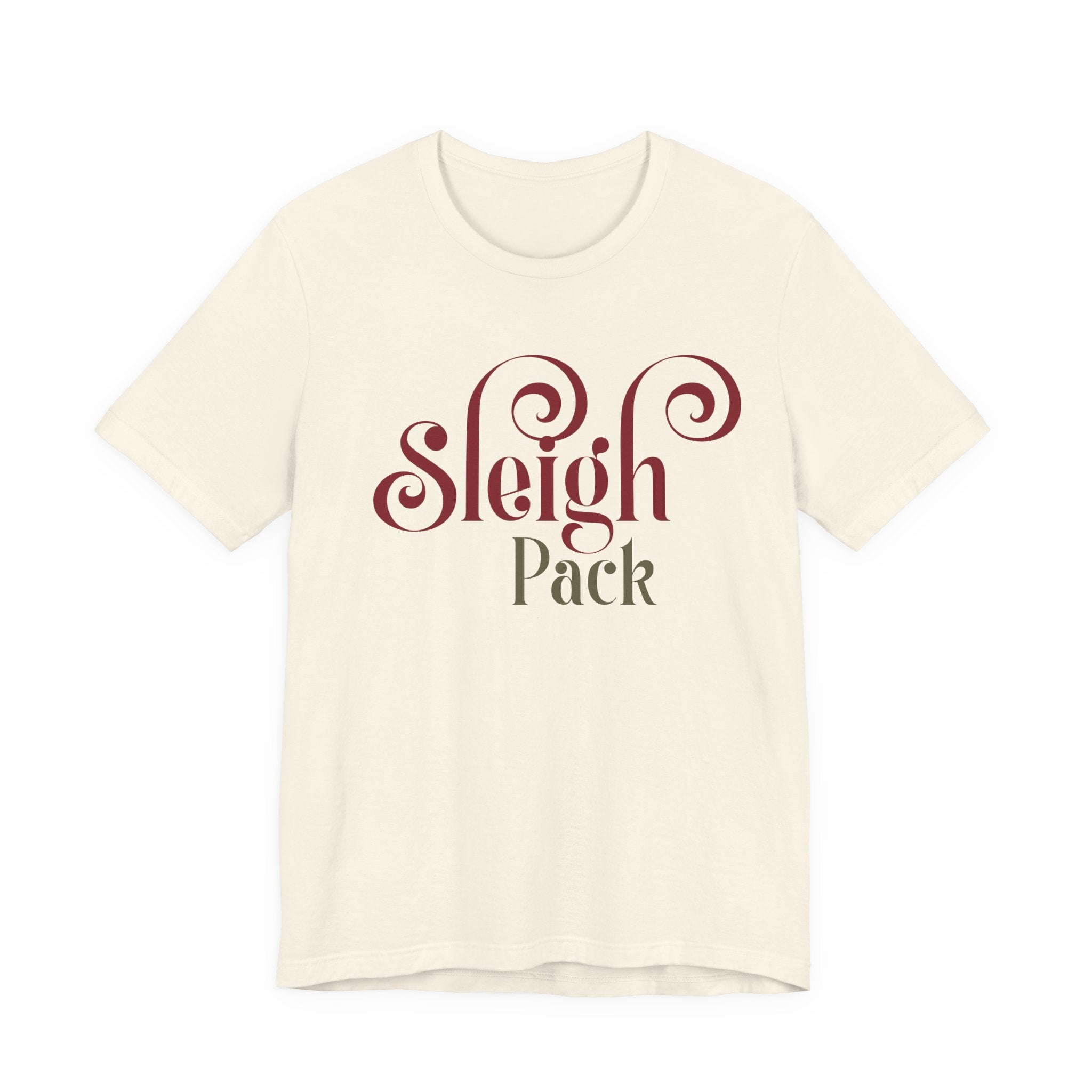 Sleigh Pack T‑Shirt — Retro Script Holiday Tee - Shaggy Chic