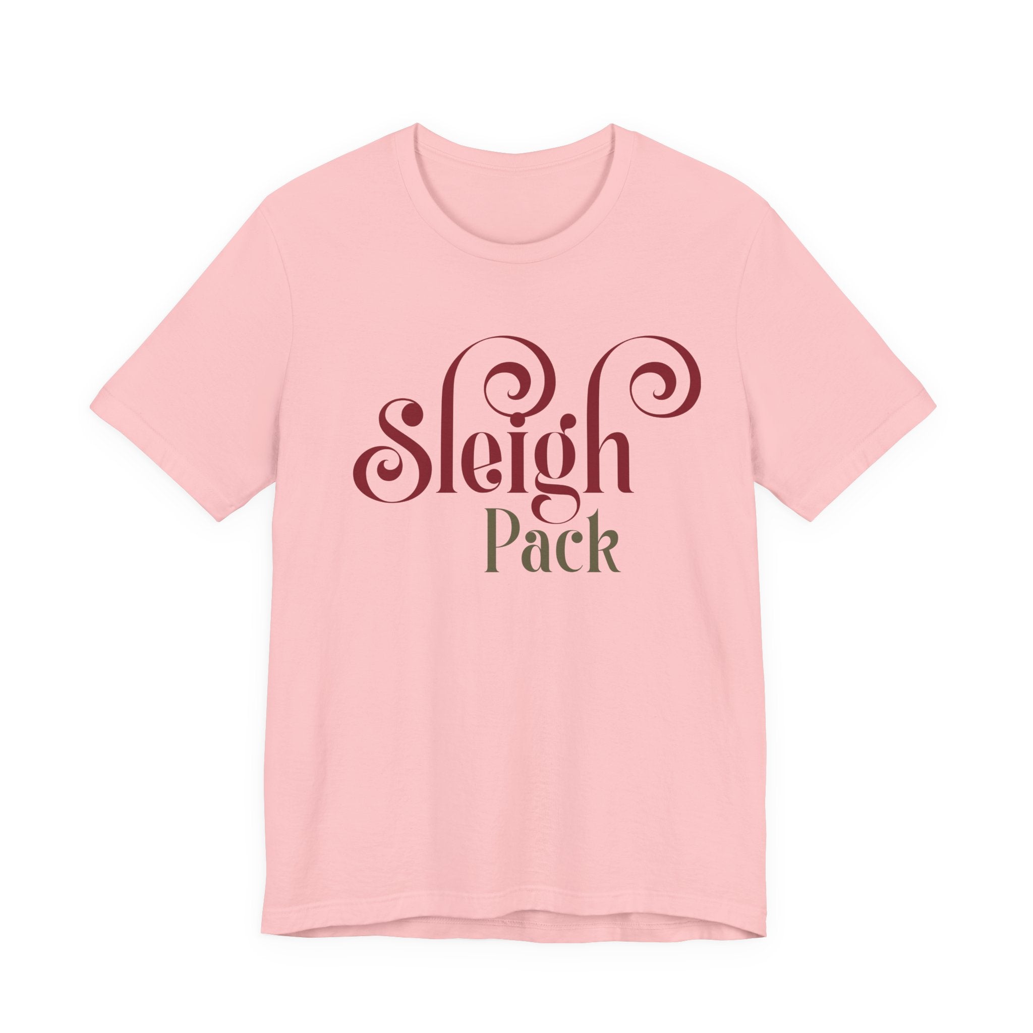 Sleigh Pack T‑Shirt — Retro Script Holiday Tee - Shaggy Chic