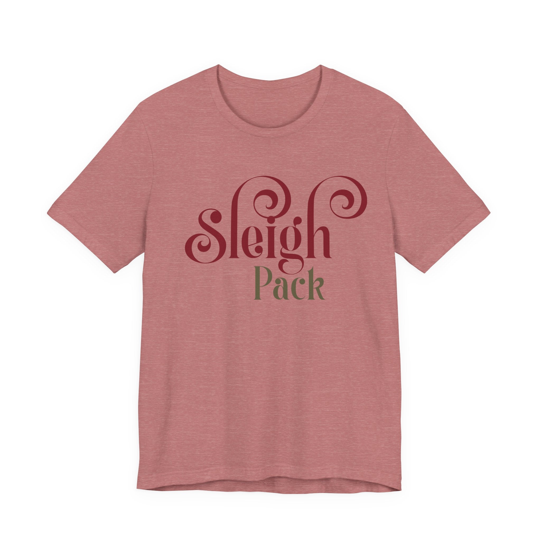 Sleigh Pack T‑Shirt — Retro Script Holiday Tee - Shaggy Chic