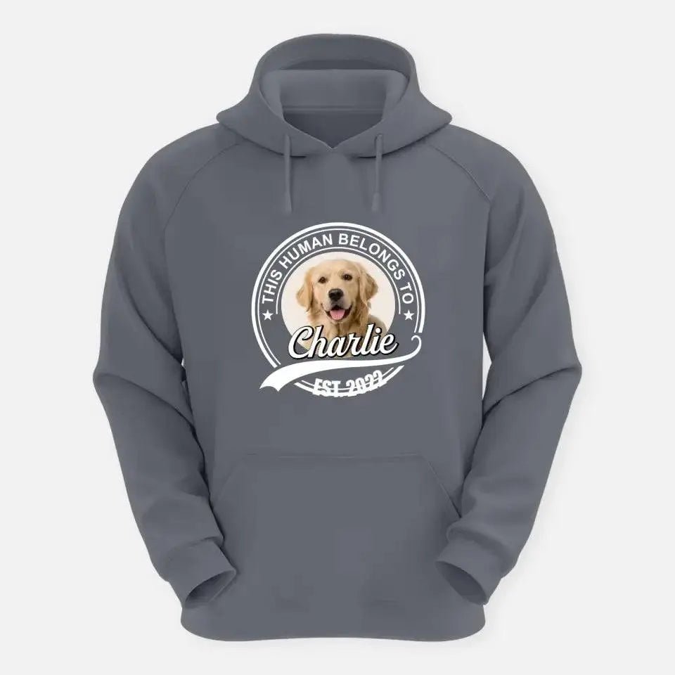 This Human Belongs to - Personalised Pet Hoodie - Shaggy Chic