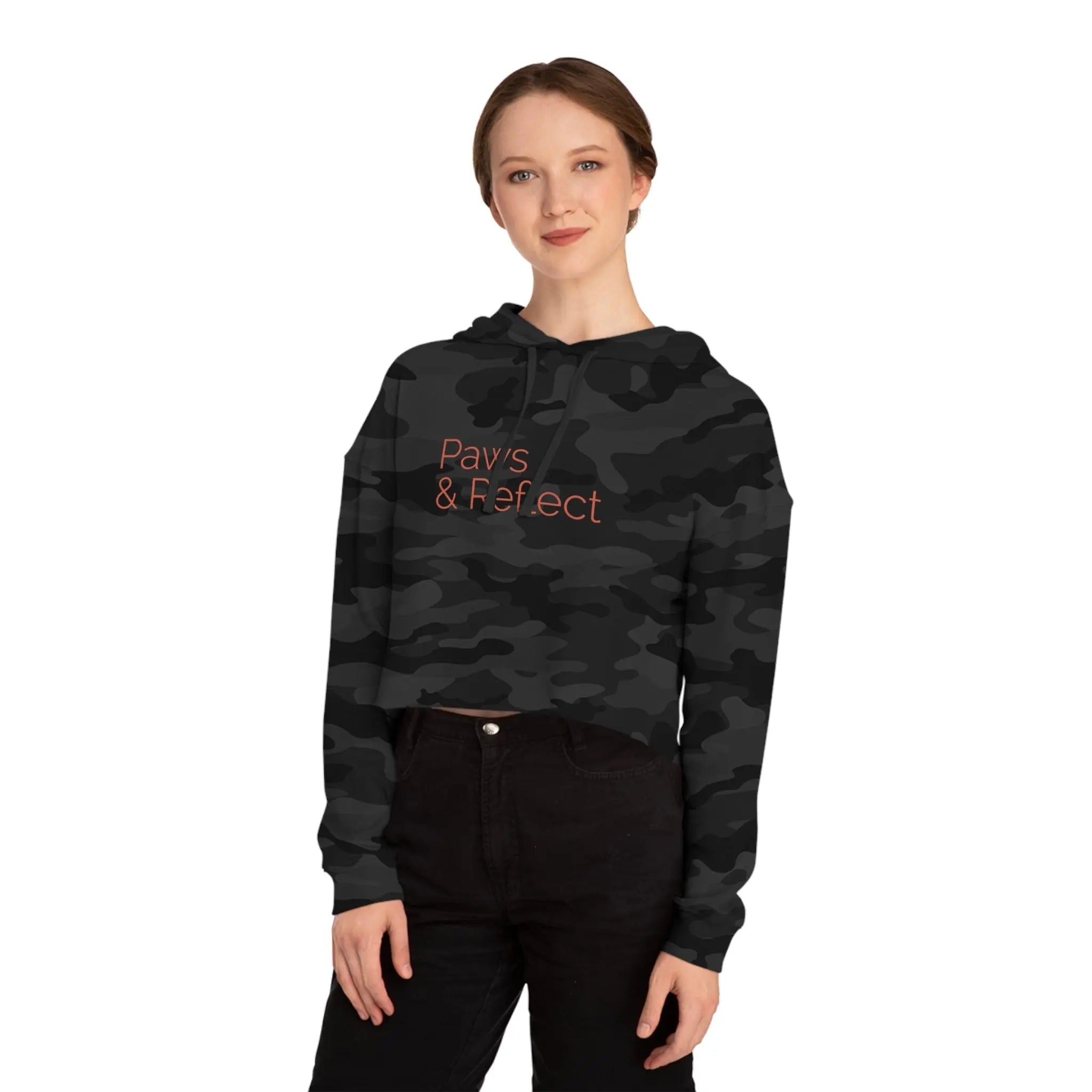 Women’s Cropped Hooded Sweatshirt - Shaggy Chic