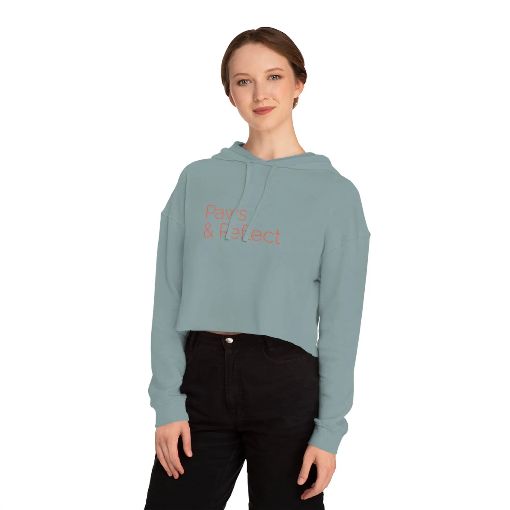 Women’s Cropped Hooded Sweatshirt - Shaggy Chic