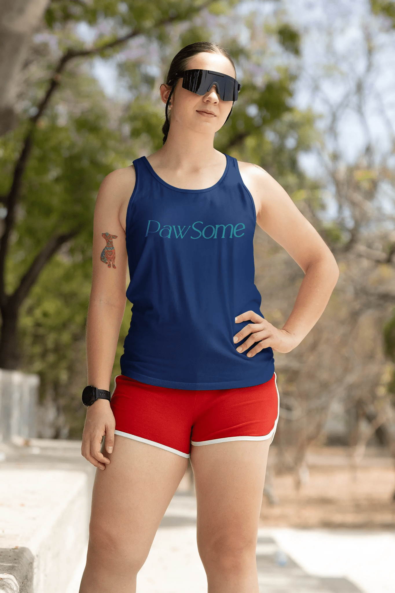 Women's Micro Rib Racer Tank Top - Shaggy Chic