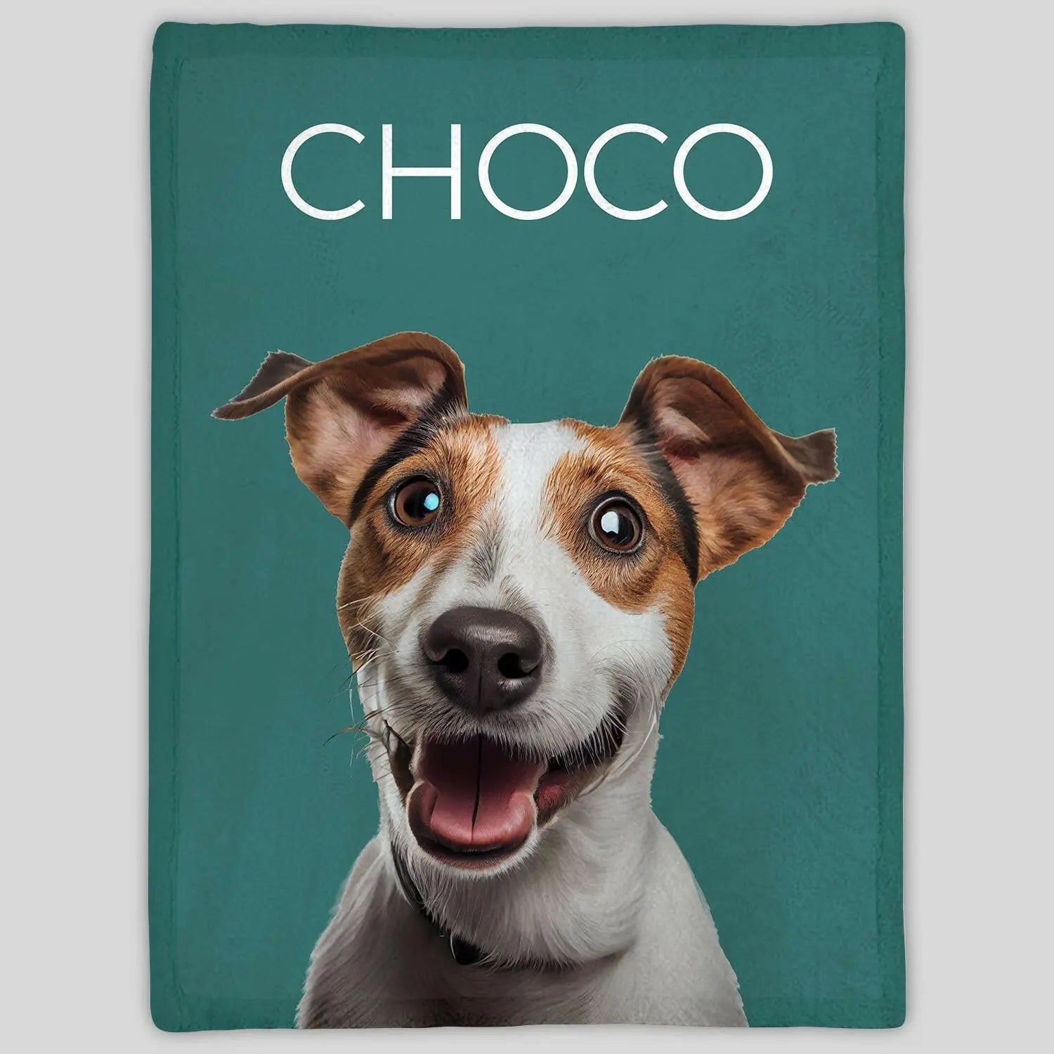 Custom Personalised Pet Photo - Velveteen Plush Blanket.