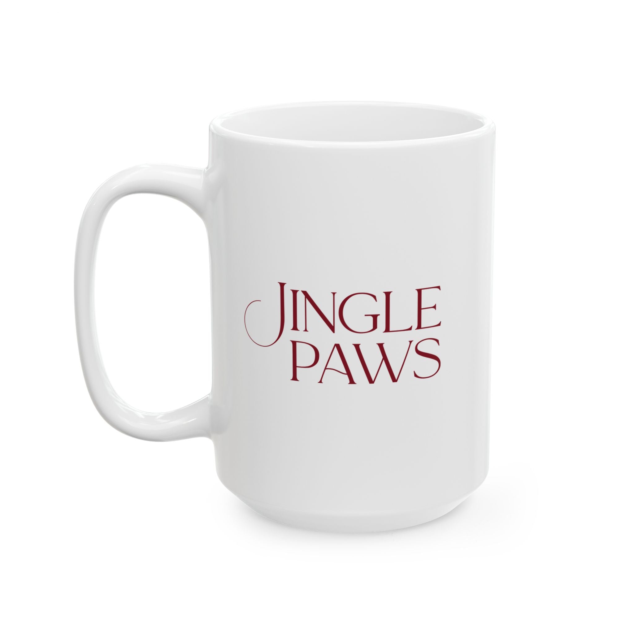 Jingle Paws Ceramic Mug — Cute Holiday Coffee Cup (11oz & 15oz)